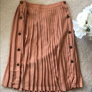 Below the knee length skirt